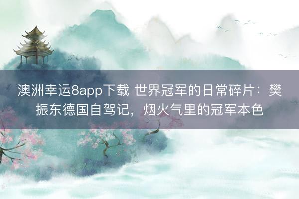 澳洲幸運(yùn)8app下載 世界冠軍的日常碎片:樊振東德國自駕記,煙火氣里的冠軍本色