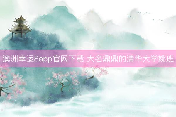 澳洲幸運8app官網(wǎng)下載 大名鼎鼎的清華大學(xué)姚班